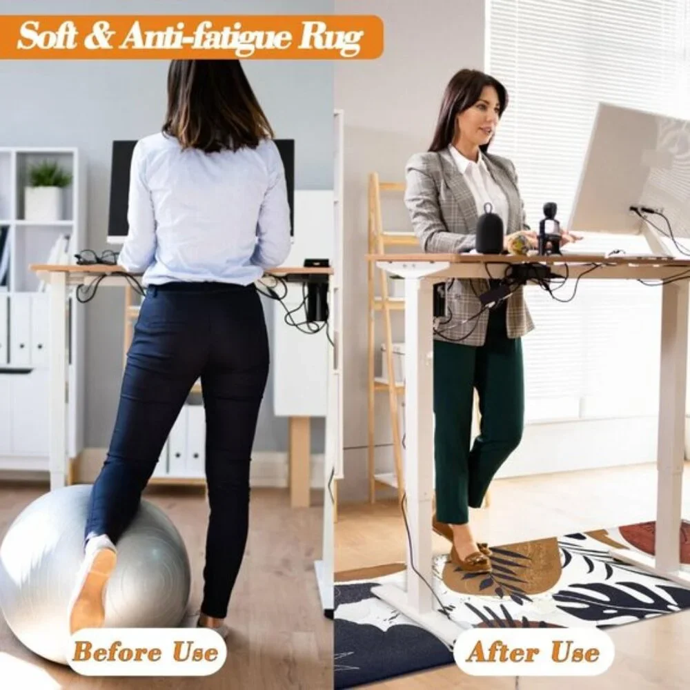 New Set of 2 Boho Kitchen Rug, Non-Skid, Cushioned, Anti-Fatigue, Waterproof